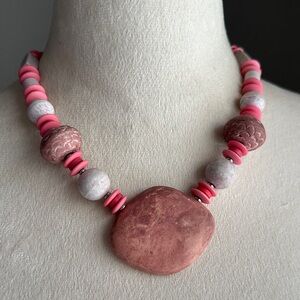 Artisan Statement Natural Beaded Necklace